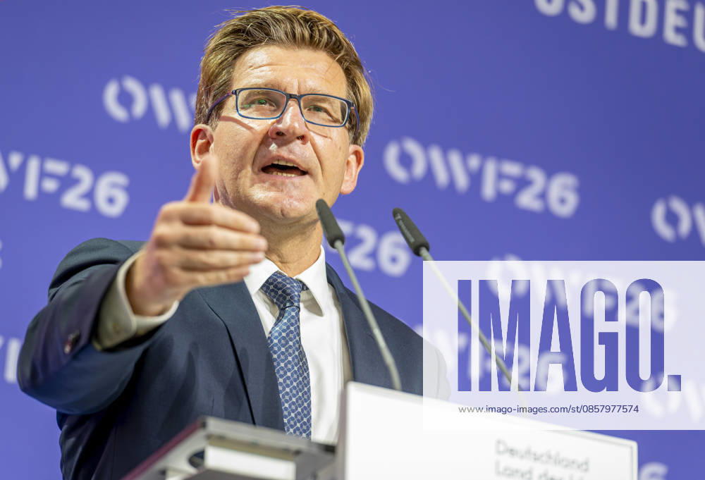 Marcin Piatkowski OWF26 EUR, Germany, Berlin, 31 05 2026 Prof. Marcin Piatkowski from the University of Warsaw to the conference of the East German Economic Forum under the motto A new Un order, what role does Germany and Europe play in global system competition East Germany is the focus as a region The transformation i