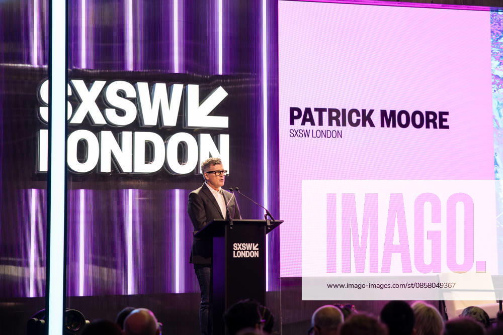 SWSX London 2026 Welcome Address at SXSW London Stage with Mayor of London Sadiq Khan, Francine Lacqua and Patrick Moore, Credit:Ewelina Stachurska Show Me You Ewelina Stachurska Avalon United Kingdom, London, SXSW London Stage, Shoreditch