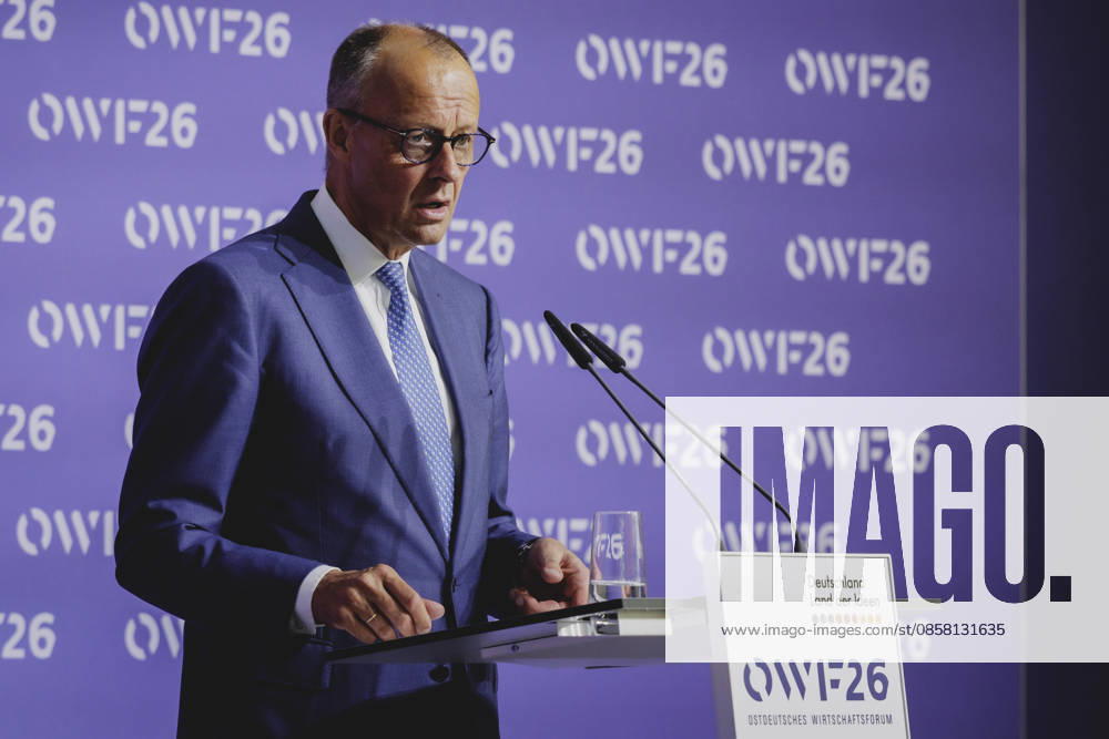 Friedrich Merz CDU , Federal Chancellor, photographed at the East German Economic Forum in Bad Saarow, 02 06 2026 Bad Saarow Germany