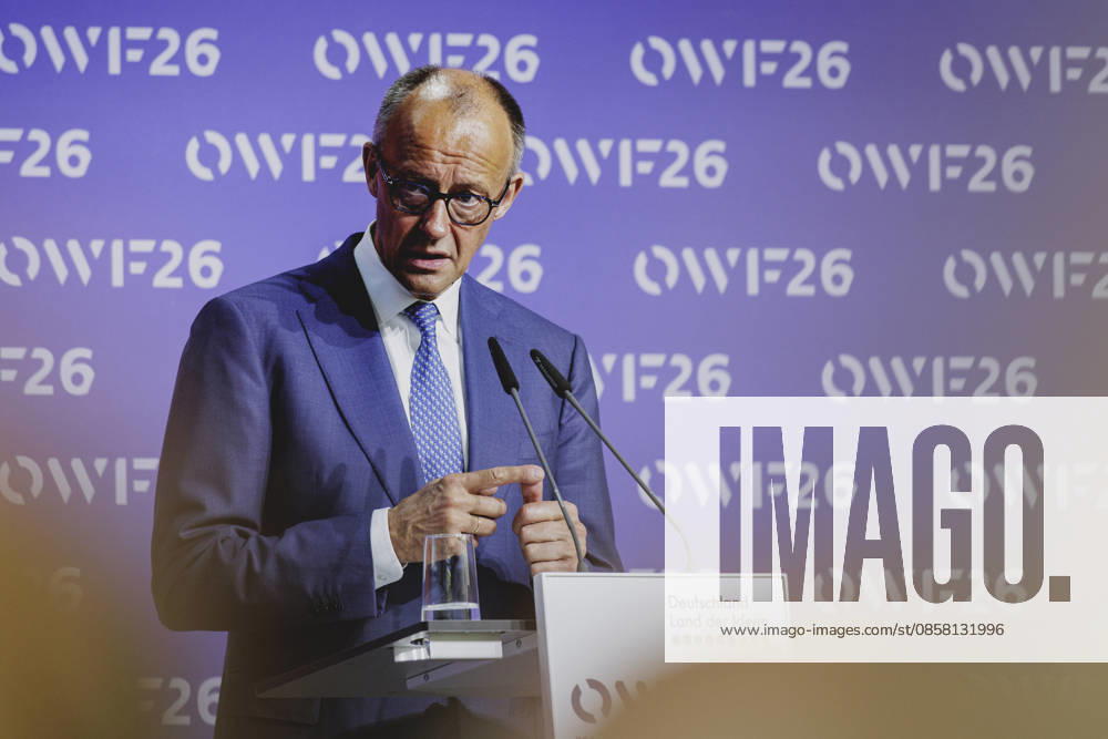 Friedrich Merz CDU , Federal Chancellor, photographed at the East German Economic Forum in Bad Saarow, 02 06 2026 Bad Saarow Germany