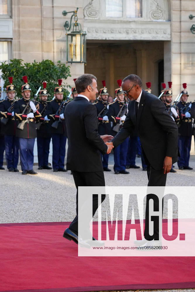 President Emmanuel Macron, Paul Kagame, President of the Republic of Rwanda The French presidential couple will host the President of Rwanda and his wife at the Élysée Palace in Paris for a state dinner on 2 June 2026 Anne Sophie Guebey Bestimage The French presidential couple will host the President of Rwanda and his wife at the Élysée Palace in Paris for a state dinner on 2 June 2026 Paris France