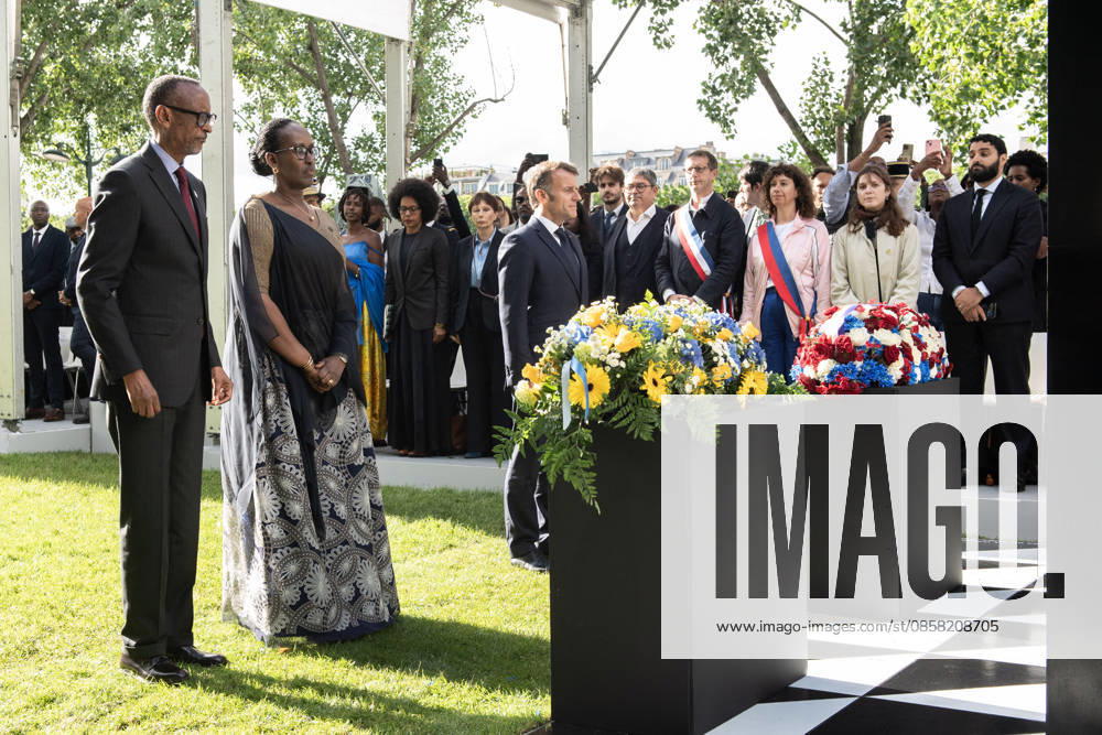 Emmanuel Macron Honors Tutsi Genocide Victims - Paris Rwandan President Paul Kagame, Rwanda s First Lady Jeannette Kagame and French President Emmanuel Macron. French President Emmanuel Macron and Rwandan President Paul Kagame inaugurate the memorial named L Archive in tribute to the victims of the genocide perpetrated against the Tutsi in Rwanda on the Esplanade Habib-Bourguiba in Paris, France on June 2, 2026. Photo by Isa Harsin Pool ABACAPRESS.COM Paris Ile-de-France France