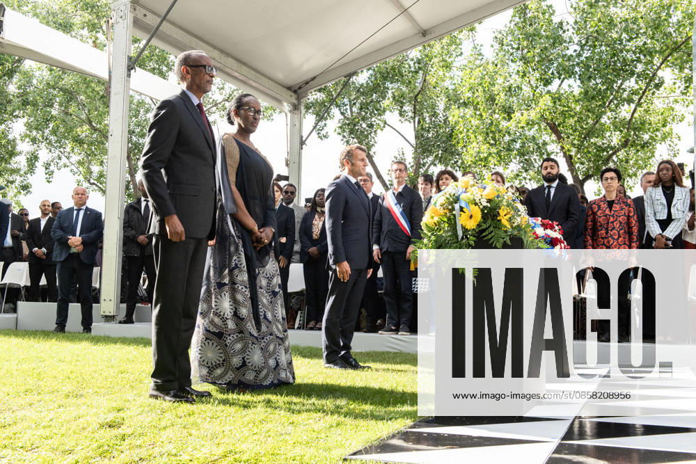 Emmanuel Macron Honors Tutsi Genocide Victims - Paris Rwandan President Paul Kagame, Rwanda s First Lady Jeannette Kagame and French President Emmanuel Macron. French President Emmanuel Macron inaugurates the memorial known as L Archive in tribute to the victims of the genocide perpetrated against the Tutsi in Rwanda, with Paul Kagame, President of the Republic of Rwanda, on the Esplanade Habib-Bourguiba on June 2, 2026 in Paris, France. Photo by Isa Harsin Pool ABACAPRESS.COM Paris Ile-de-France France