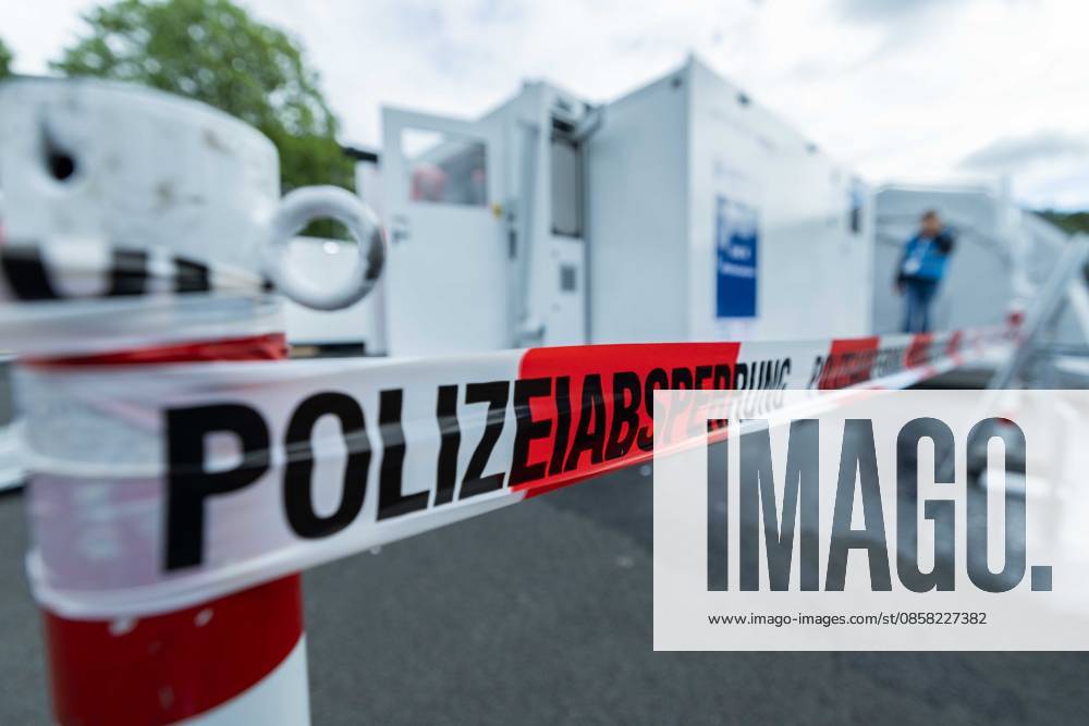 ResConEx 2026 on 03 06 2026 in the RheinEnergieStadion in Cologne Symbol photo Police cordon tape Police cordon tape