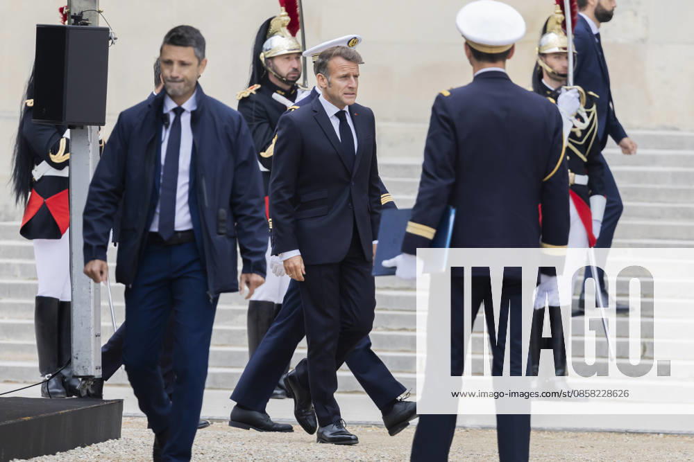 Paris, France June 3, 2026 - National tribute to late French philosopher and sociologist Edgar Morin at the Hotel des Invalides - Emmanuel Macron HOMMAGE NATIONAL, EDGAR MORIN, POLITIQUE