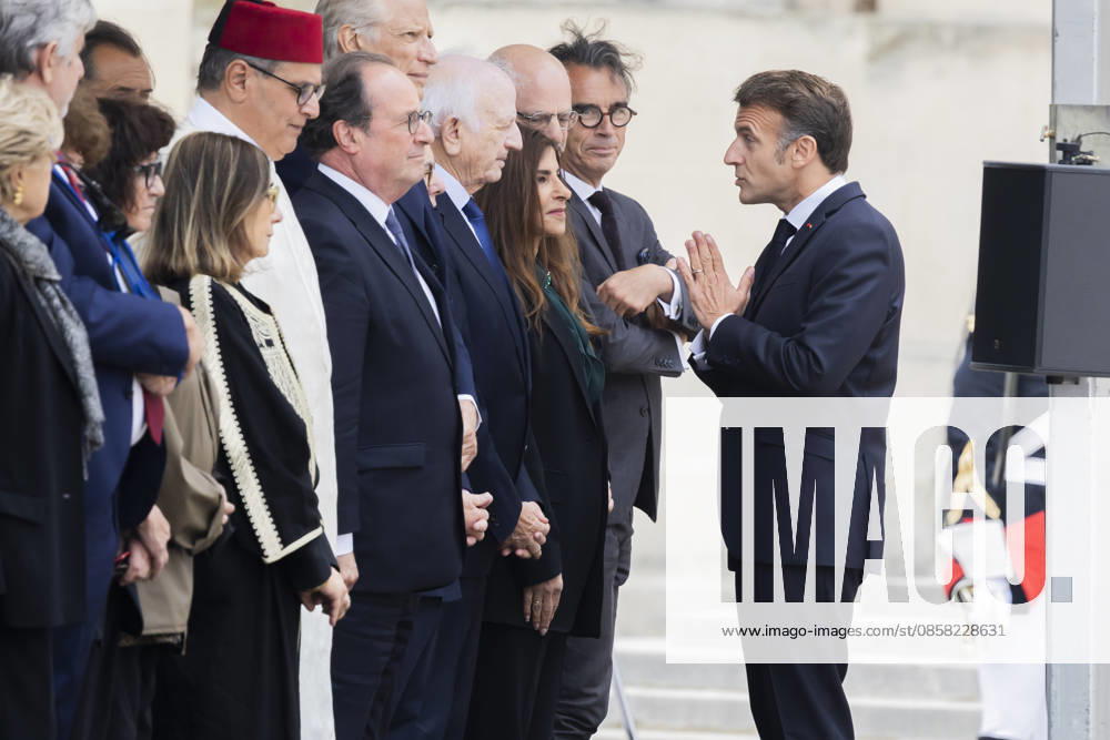 Paris, France June 3, 2026 - National tribute to late French philosopher and sociologist Edgar Morin at the Hotel des Invalides - Emmanuel Macron HOMMAGE NATIONAL, EDGAR MORIN, POLITIQUE