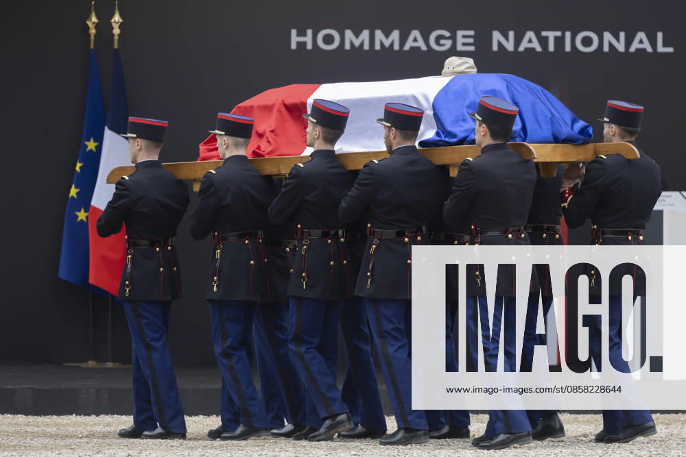 Paris, France June 3, 2026 - National tribute to late French philosopher and sociologist Edgar Morin at the Hotel des Invalides HOMMAGE NATIONAL, EDGAR MORIN, POLITIQUE, CERCUEIL, ILUSTRATION