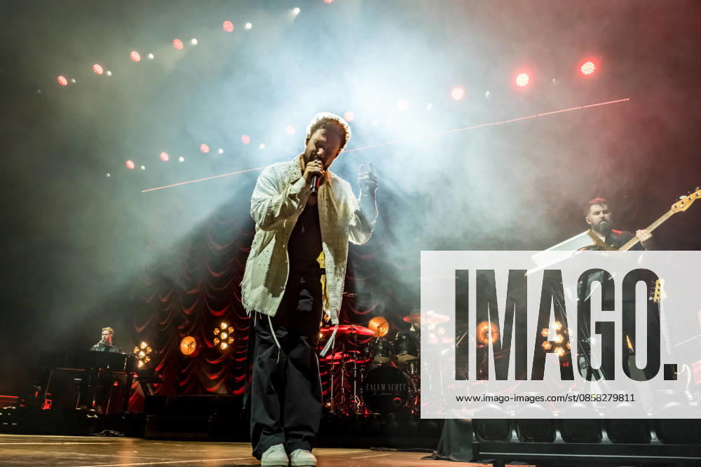 Calum Scott performs at the QUARTERBACK Immobilien ARENA in Leipzig on June 3, 2026 as part of his The Av