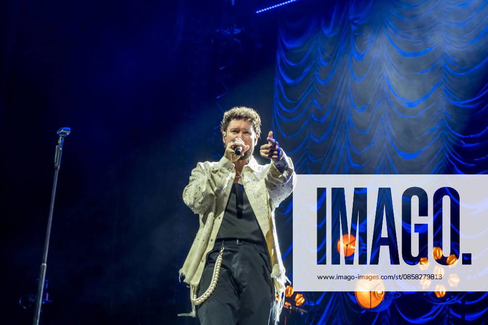 Calum Scott performs at the QUARTERBACK Immobilien ARENA in Leipzig on June 3, 2026 as part of his The Av