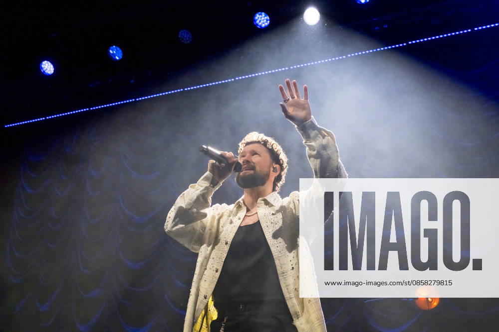 Calum Scott performs at the QUARTERBACK Immobilien ARENA in Leipzig on June 3, 2026 as part of his The Av