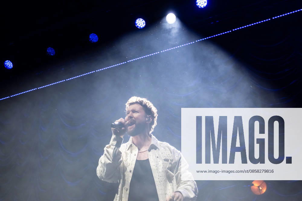 Calum Scott performs at the QUARTERBACK Immobilien ARENA in Leipzig on June 3, 2026 as part of his The Av