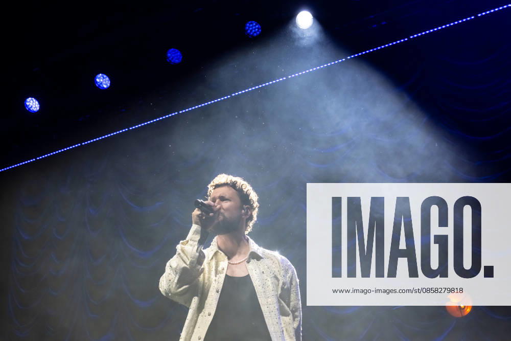 Calum Scott performs at the QUARTERBACK Immobilien ARENA in Leipzig on June 3, 2026 as part of his The Av