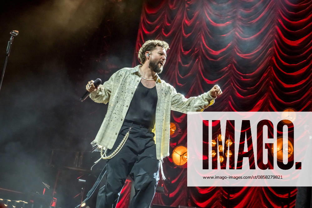 Calum Scott performs at the QUARTERBACK Immobilien ARENA in Leipzig on June 3, 2026 as part of his The Av
