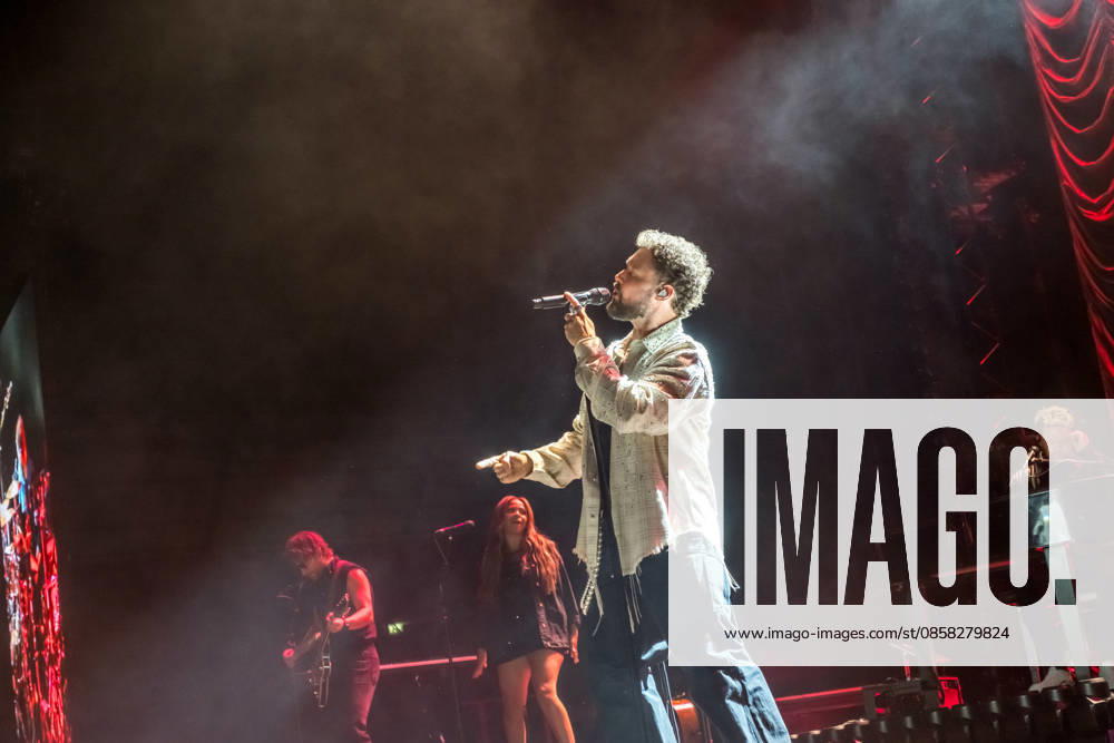 Calum Scott performs at the QUARTERBACK Immobilien ARENA in Leipzig on June 3, 2026 as part of his The Av