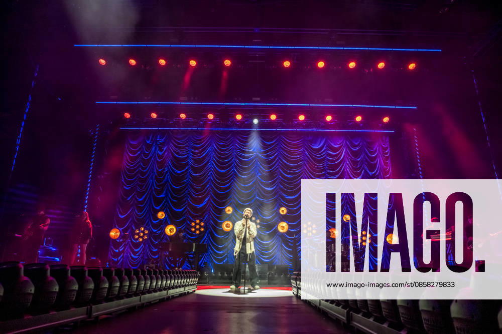 Calum Scott performs at the QUARTERBACK Immobilien ARENA in Leipzig on June 3, 2026 as part of his The Av