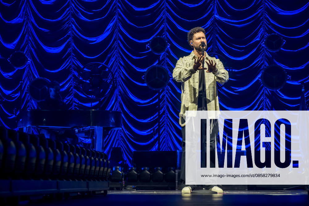 Calum Scott performs at the QUARTERBACK Immobilien ARENA in Leipzig on June 3, 2026 as part of his The Av