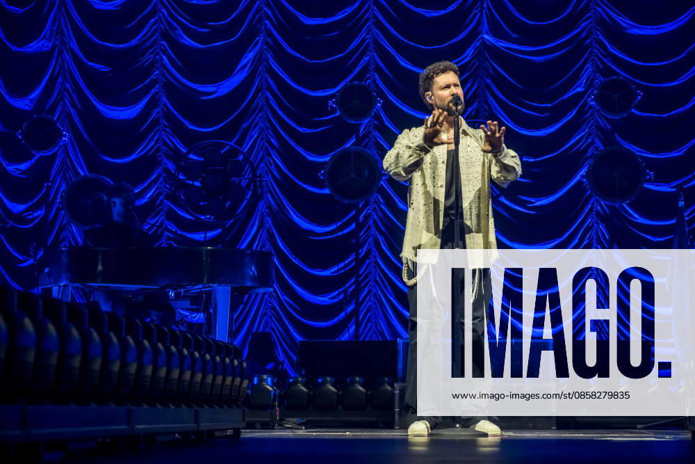 Calum Scott performs at the QUARTERBACK Immobilien ARENA in Leipzig on June 3, 2026 as part of his The Av