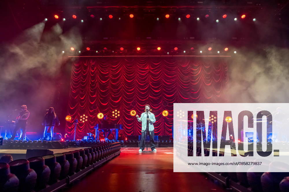 Calum Scott performs at the QUARTERBACK Immobilien ARENA in Leipzig on June 3, 2026 as part of his The Av