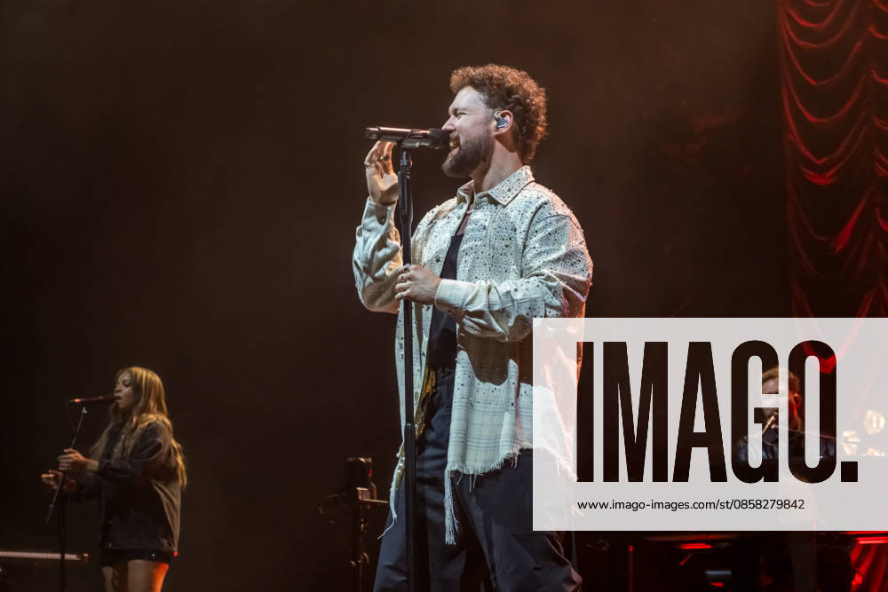Calum Scott performs at the QUARTERBACK Immobilien ARENA in Leipzig on June 3, 2026 as part of his The Av
