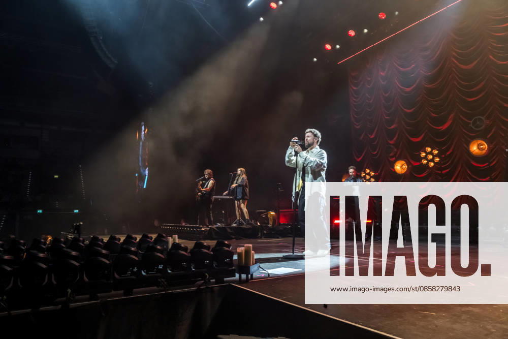 Calum Scott performs at the QUARTERBACK Immobilien ARENA in Leipzig on June 3, 2026 as part of his The Av