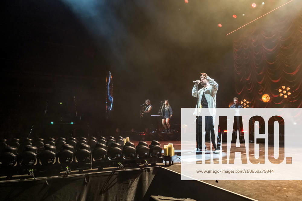 Calum Scott performs at the QUARTERBACK Immobilien ARENA in Leipzig on June 3, 2026 as part of his The Av