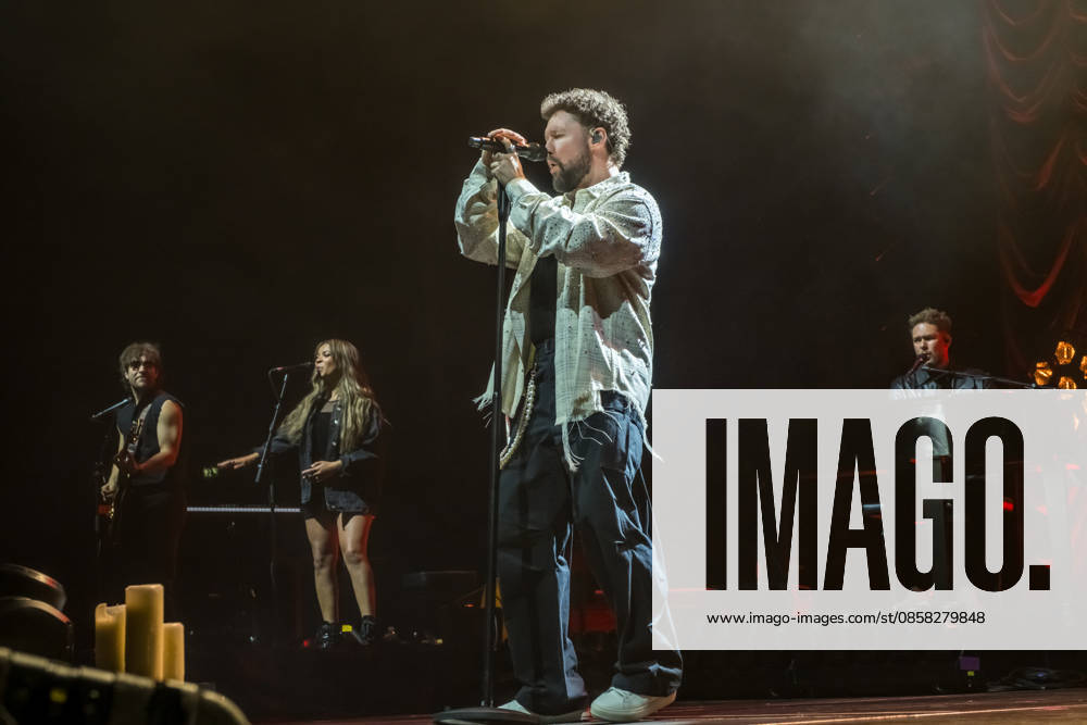 Calum Scott performs at the QUARTERBACK Immobilien ARENA in Leipzig on June 3, 2026 as part of his The Av