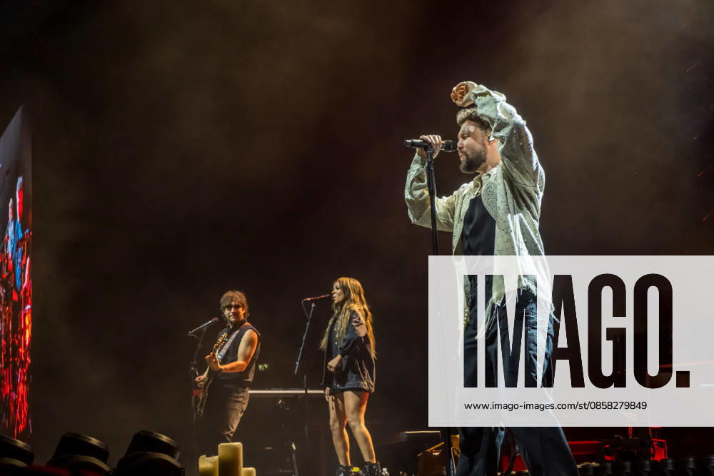 Calum Scott performs at the QUARTERBACK Immobilien ARENA in Leipzig on June 3, 2026 as part of his The Av