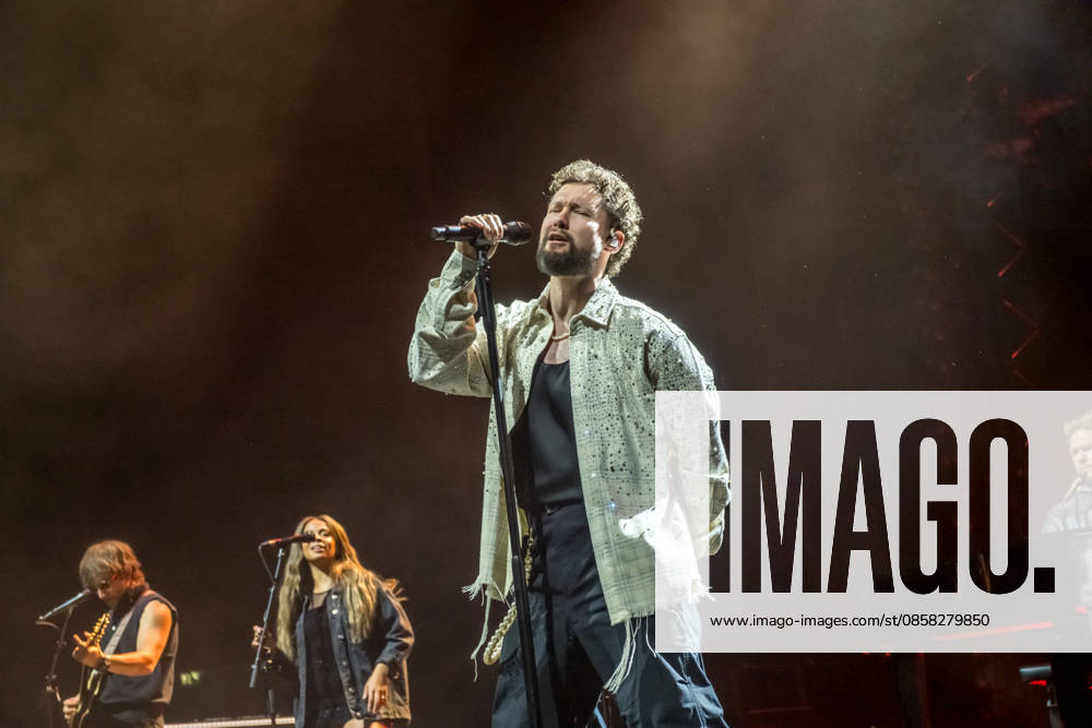 Calum Scott performs at the QUARTERBACK Immobilien ARENA in Leipzig on June 3, 2026 as part of his The Av