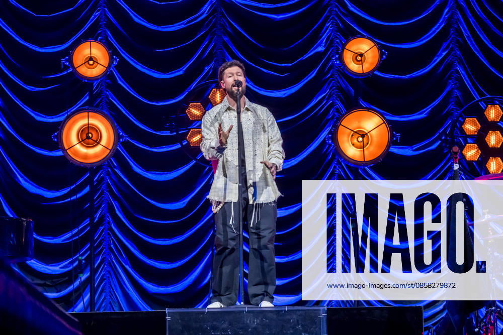 Calum Scott performs at the QUARTERBACK Immobilien ARENA in Leipzig on June 3, 2026 as part of his The Av