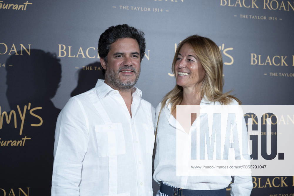 Anniversary of Black Roan in Madrid, Spain - 03 Jun 2026 Monica Martin and Juan Gomez attend the first anniversary of Black Roan at Jimmy s Restaurant in Madrid. Madrid Spain