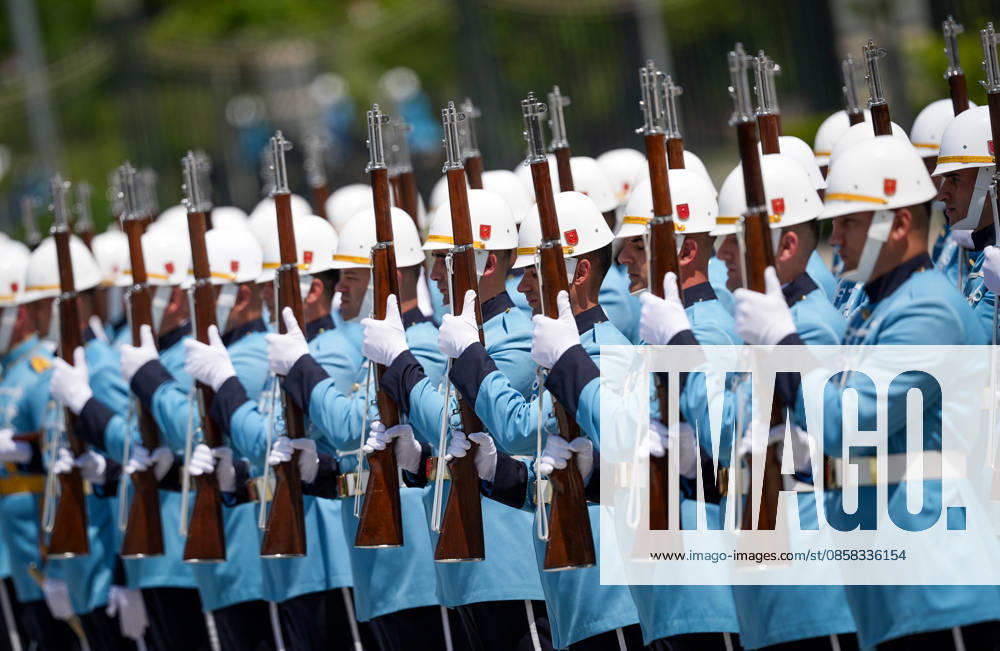 Turkish President Erdogan welcomes Nigerian President Tchiani in Ankara ANKARA, TURKIYE - JUNE 04: Honour guards stand in formation as Turkish President Recep Tayyip Erdogan welcomes Nigerian President Abdourahamane Tchiani with an official ceremony at the Presidential Complex in Ankara, Turkiye on June 04, 2026. Ercin Erturk Anadolu Ankara Turkey. Editorial use only. Please get in touch for any other usage.