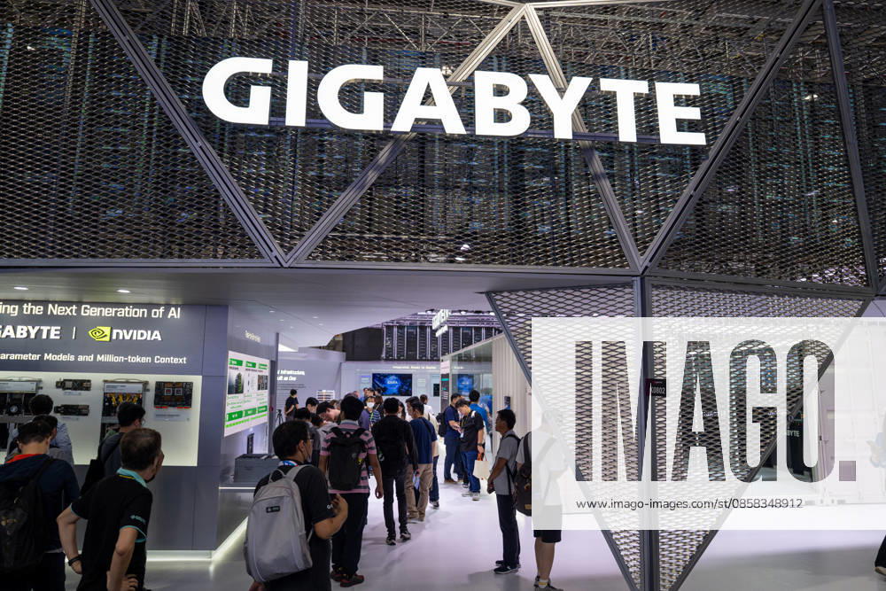 TAIWAN-COMPUTEX A general view showing the GIGABYTE booth at Computex 2026 in Taipei, Taiwan, June 4, 2026. NEXPHER Vernon Yuen TAIPEI