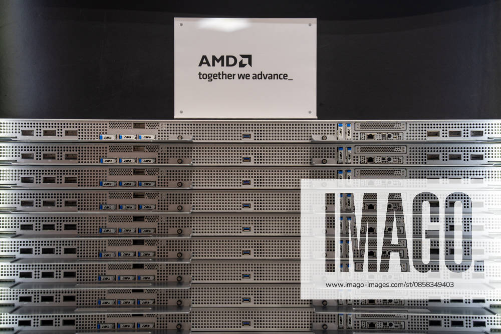 TAIWAN-COMPUTEX An AMD logo on a Server Rack at Computex 2026 in Taipei, Taiwan, June 4, 2026. NEXPHER Vernon Yuen TAIPEI