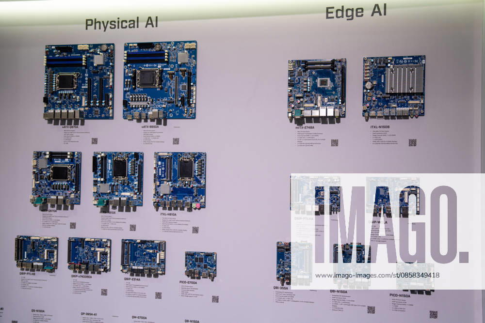 TAIWAN-COMPUTEX Physical Ai and Edge AI Computer boards at Computex 2026 in Taipei, Taiwan, June 4, 2026. NEXPHER Vernon Yuen TAIPEI