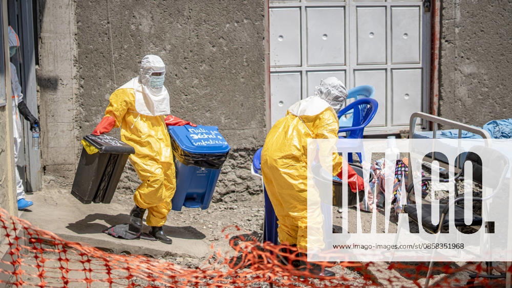(260604) -- GOMA, June 4, 2026 () -- Medical workers clean up at an Ebola treatment center in Goma, the Democratic Republic of the Congo (DRC), on June 4, 2026. TO GO WITH Roundup: DR Congo s Ebola cases hit 363, as Uganda reports 4 recoveries () DR CONGO-GOMA-EBOLA OUTBREAK-WHO Xinhua