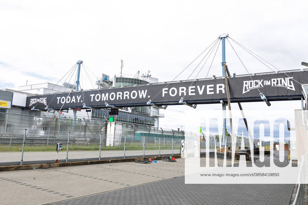 Rock am Ring 2026 04 06 26 First glimpse of the festival site Second arrival day on Thursday, 04 06 2026, for Rock am Ring 2026 at the Nürburgring in the Eifel The three-day music festival will take place from June 5 to 7, 2026 and is one of the largest open-air festivals in Germany Nürburg Nürburgring Rhineland-Palatinate Germany