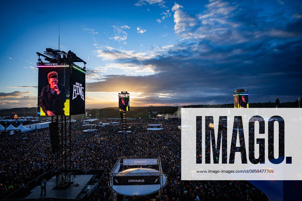 Rock am Ring 2026, 5 6 2026 Festival site shortly before sunset The traditional Rock am Ring festival at the Nürburgring in the Eifel region kicks off the festival season in Germany Rock am Ring will take place this year from 5 to 7 June Around 80 bands and artists will perform on one of the three large stages Nürburg Nürburgring Rhineland-Palatinate Germany