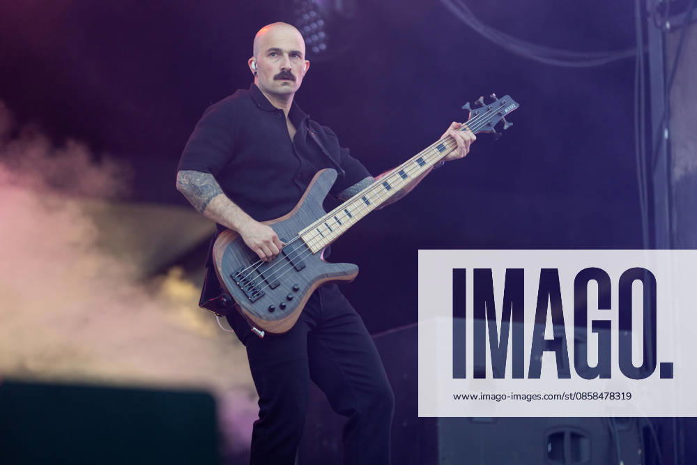 Paolo Gregoletto bass during the performance of the American heavy metal band Trivium as part of the Rock am Ring 2026 festival at the Nürburgring Nürburg Rock am Ring Rheinland Pfalz Germany