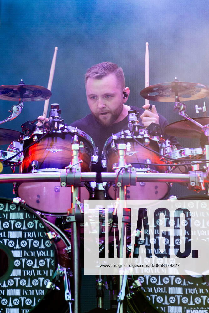 Alex Rudinger drums during the performance of the American heavy metal band Trivium as part of the Rock am Ring 2026 festival at the Nürburgring Nürburg Rock am Ring Rheinland Pfalz Germany