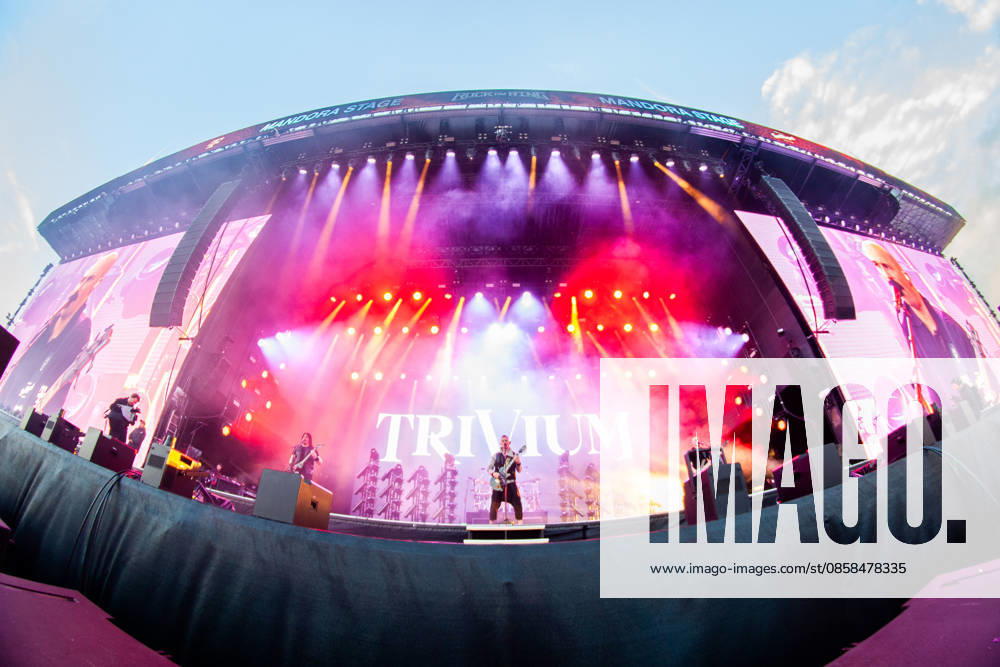 Light show during the performance of the American heavy metal band Trivium as part of the Rock am Ring 2026 festival at the Nürburgring Nürburg Rock am Ring Rheinland Pfalz Germany
