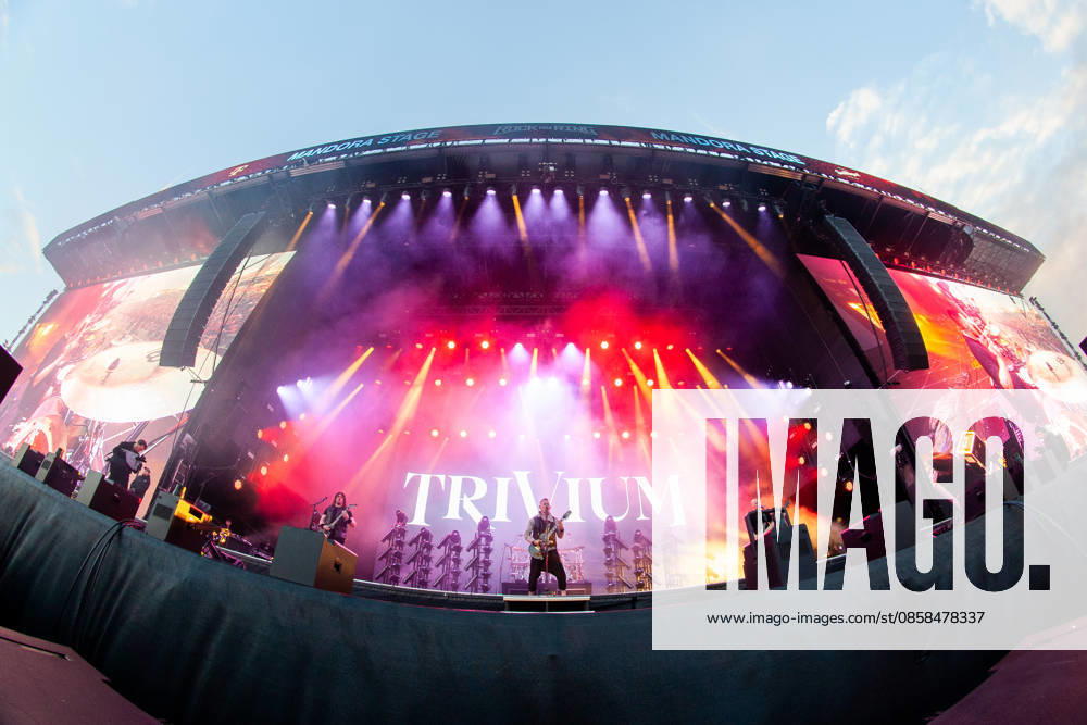 Light show during the performance of the American heavy metal band Trivium as part of the Rock am Ring 2026 festival at the Nürburgring Nürburg Rock am Ring Rheinland Pfalz Germany