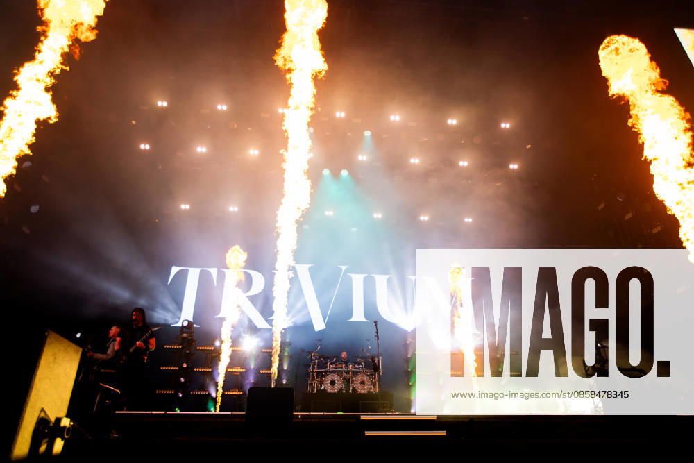 Flamethrower during the performance of the American heavy metal band Trivium as part of the Rock am Ring 2026 festival at the Nürburgring Nürburg Rock am Ring Rheinland Pfalz Germany