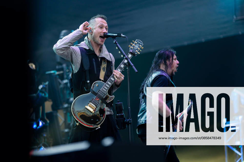 Matthew Heafy vocals, guitar and Corey Beaulieu guitar during the performance of the American heavy metal band Trivium as part of the Rock am Ring 2026 festival at the Nürburgring Nürburg Rock am Ring Rheinland Pfalz Germany