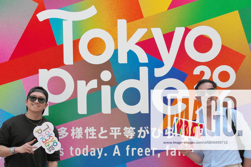 Participants pose for camera during the event Tokyo Pride 2026 in Tokyo, Japan on Saturday, June 6, 2026. TKP2026060610 KEIZOxMORI