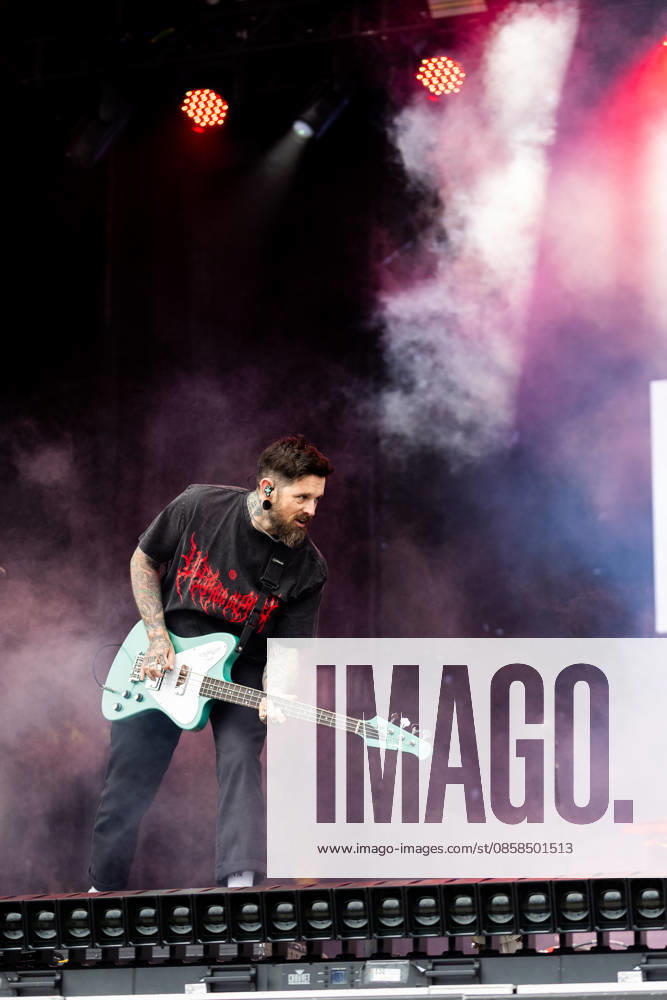 Davyd Winter Bates bass during the performance of the British metalcore band Bury Tomorrow as part of the Rock am Ring 2026 festival at the Nürburgring Nürburg Rock am Ring Rheinland Pfalz Germany