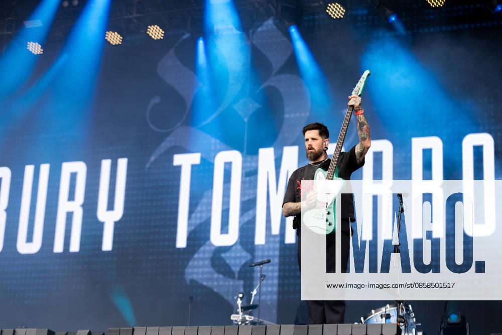 Davyd Winter Bates bass during the performance of the British metalcore band Bury Tomorrow as part of the Rock am Ring 2026 festival at the Nürburgring Nürburg Rock am Ring Rheinland Pfalz Germany