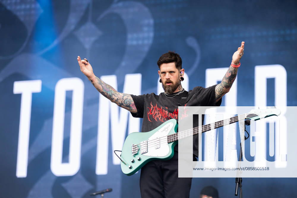 Davyd Winter Bates bass during the performance of the British metalcore band Bury Tomorrow as part of the Rock am Ring 2026 festival at the Nürburgring Nürburg Rock am Ring Rheinland Pfalz Germany