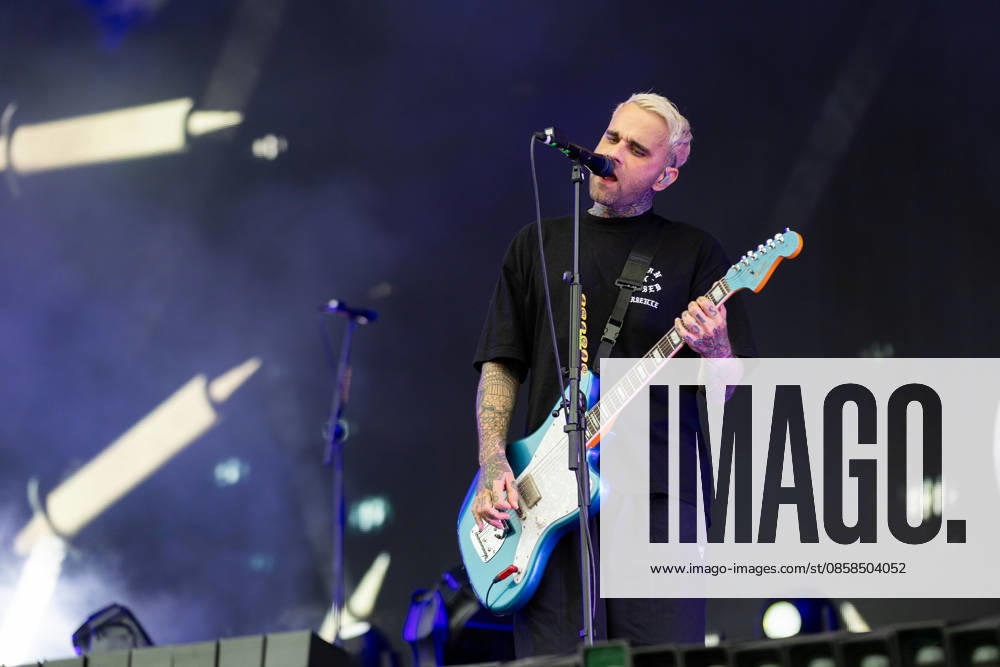 Nicolas Exposito guitar during the performance of the French metalcore band Landmvrks as part of the Rock am Ring 2026 festival at the Nürburgring Nürburg Rock am Ring Rheinland Pfalz Germany