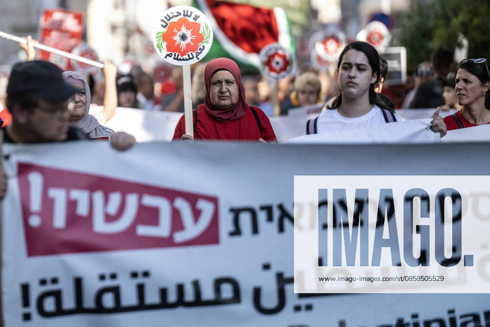 Protest in Haifa to mark the 59th anniversary of Naksa HAIFA, ISRAEL - JUNE 6: Hundreds of people gathered to mark the 59th anniversary of the Naksa, commemorating the aftermath of the 1967 Arab-Israeli War, when Israel occupied remaining Palestinian territories in Haifa, Israel on June 6, 2026. Demonstrators marched through city streets carrying placards, calling for an end to ongoing violence and policies in the region. Mostafa Alkharouf Anadolu Haifa Israel. Editorial use only. Please get in touch for any other usage.