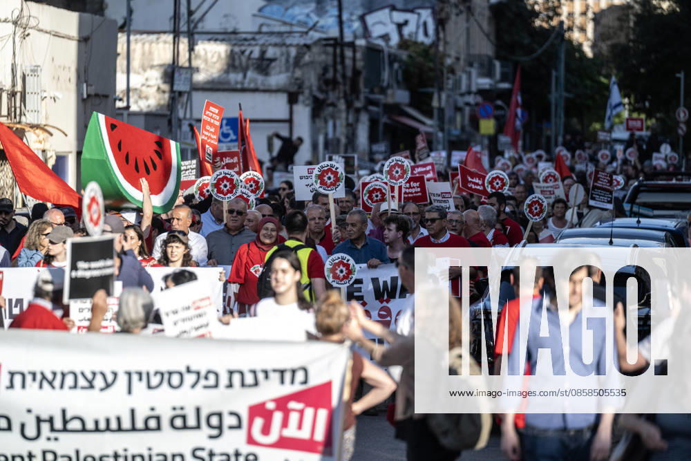 Protest in Haifa to mark the 59th anniversary of Naksa HAIFA, ISRAEL - JUNE 6: Hundreds of people gathered to mark the 59th anniversary of the Naksa, commemorating the aftermath of the 1967 Arab-Israeli War, when Israel occupied remaining Palestinian territories in Haifa, Israel on June 6, 2026. Demonstrators marched through city streets carrying placards, calling for an end to ongoing violence and policies in the region. Mostafa Alkharouf Anadolu Haifa Israel. Editorial use only. Please get in touch for any other usage.